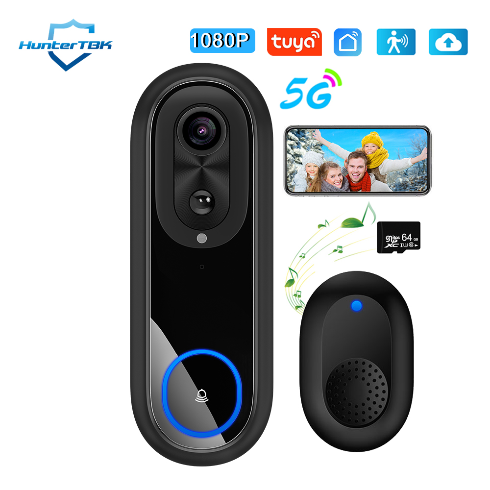 Smart Doorbell Wired - Kamera interkom cerdas IP65, bel pintu