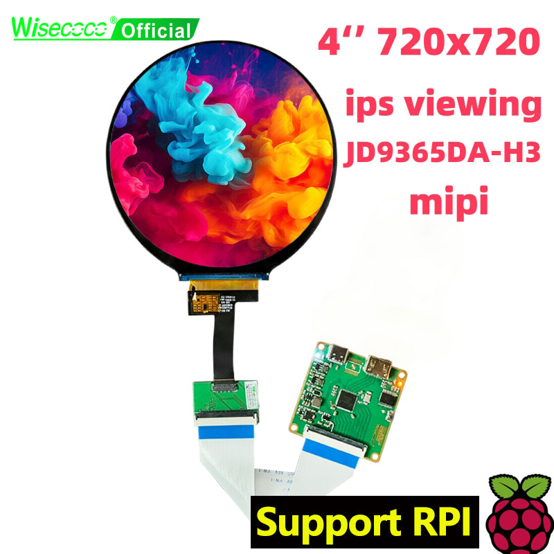 Home Automation Raspberry Pi - Wisecoco Layar LCD Bundar 4 Inci