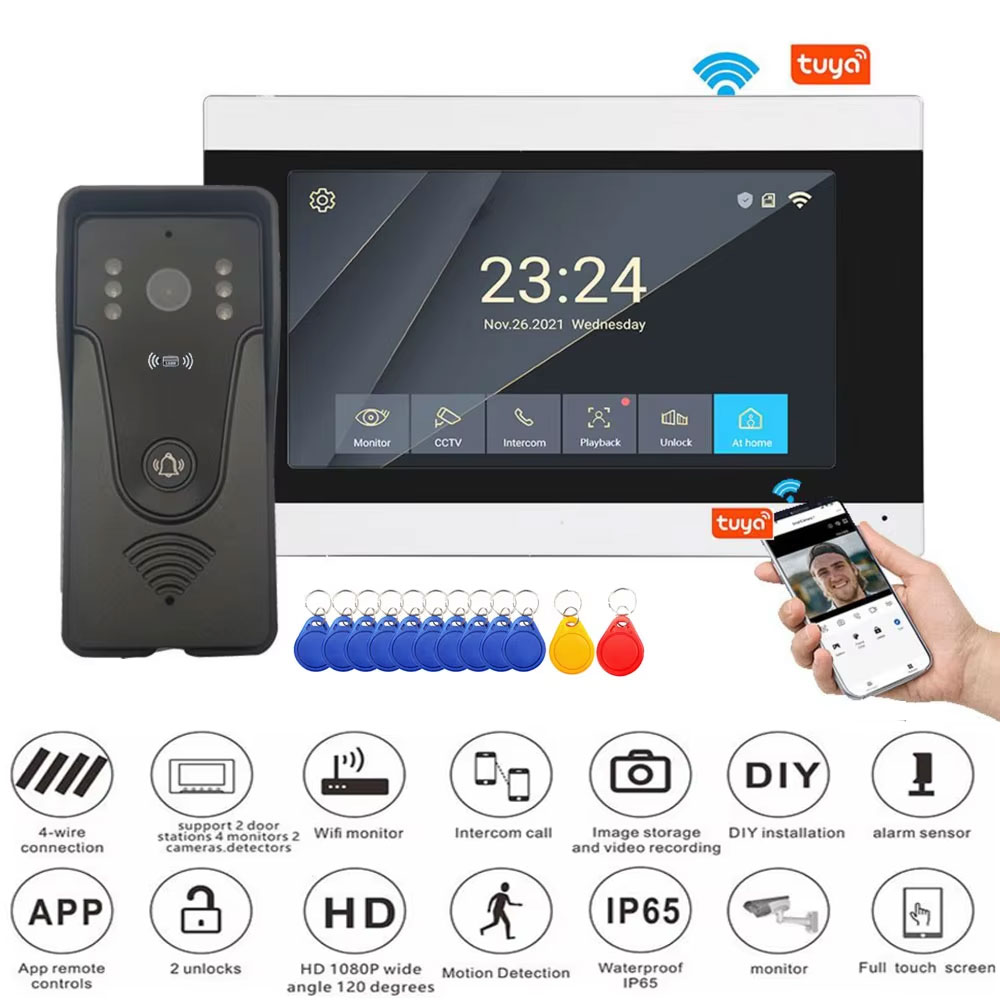 Smart Doorbell Wired - Tuya bel pintu nirkabel layar sentuh
