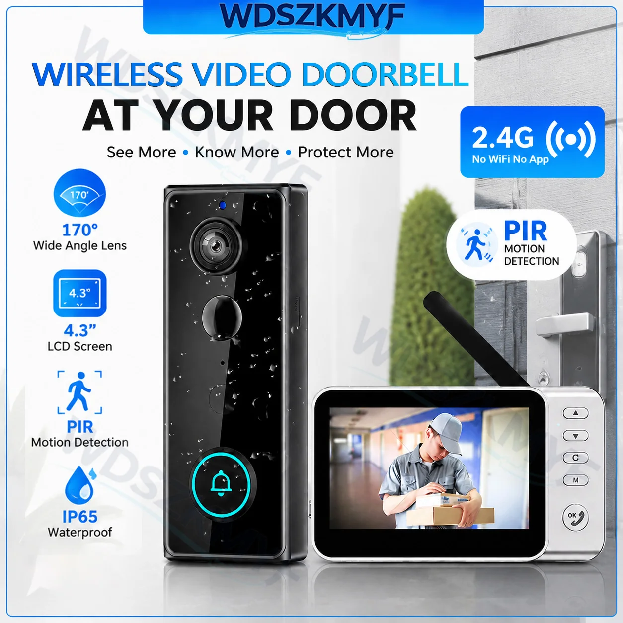 Smart Doorbell Wired - Kamera Bel Pintu Nirkabel Tahan Air