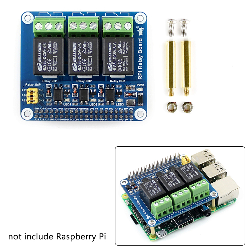 Papan ekspansi Relay 3 saluran - Home Automation Raspberry Pi ulasan dan harga