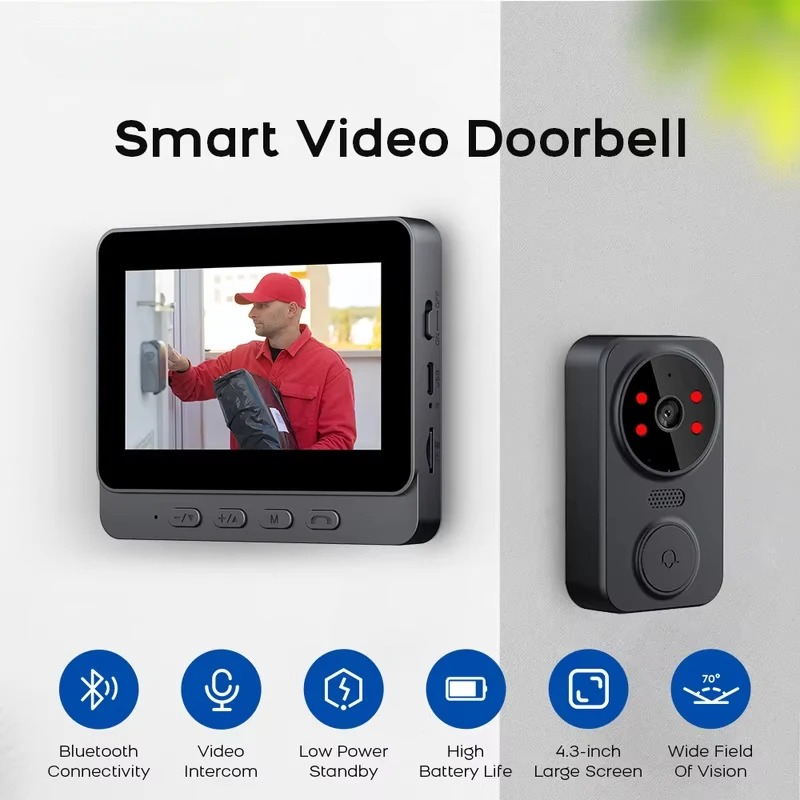 M8 Smart Visual Doorbell WiFi  - Smart Doorbell Wired ulasan dan harga