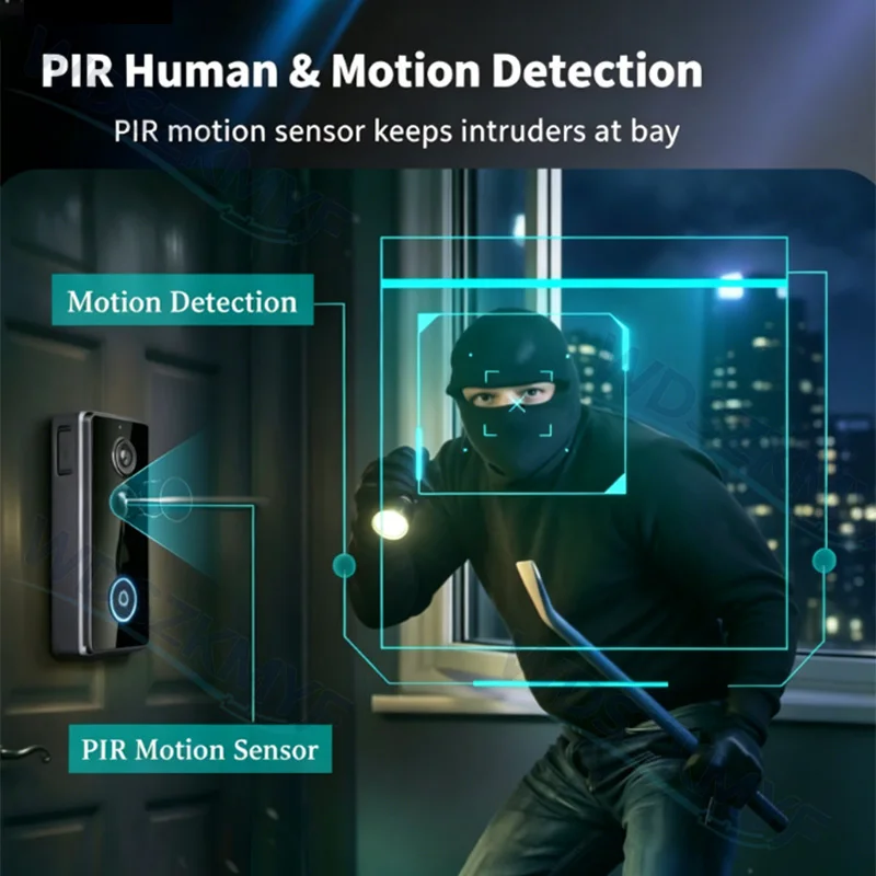 Kamera Bel Pintu Nirkabel Taha - Smart Doorbell Wired ulasan dan harga